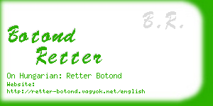 botond retter business card